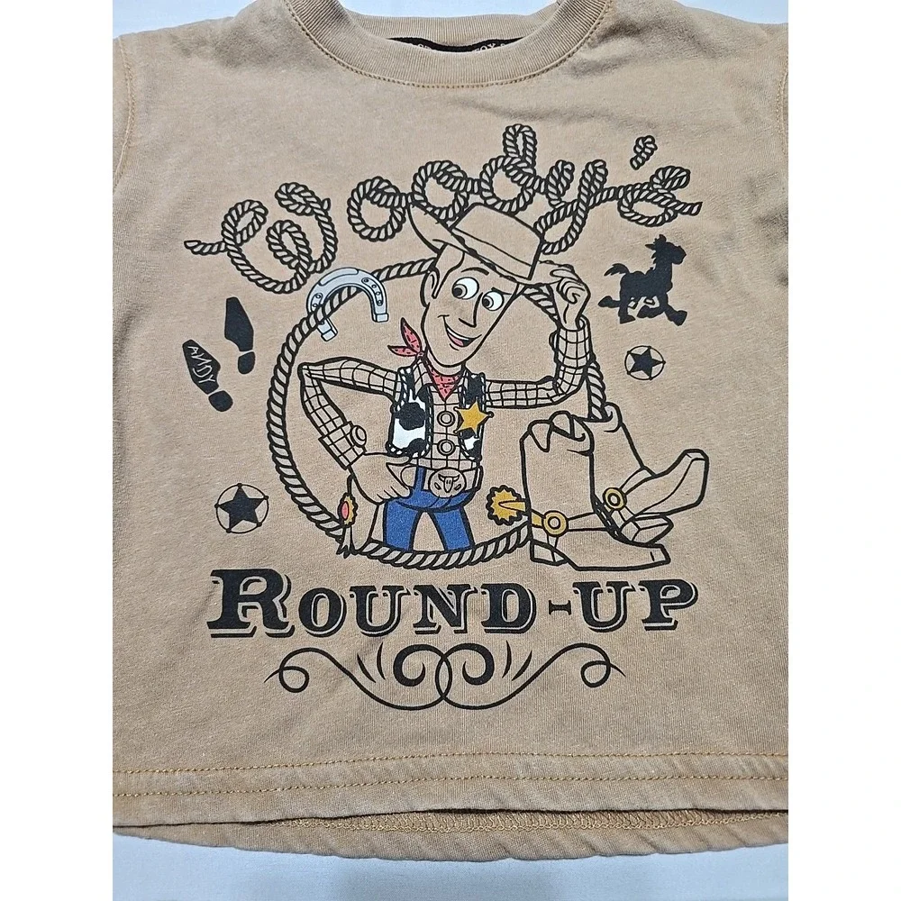 New Disney Toy Story Woody Baby‎ Boys 12 Months Brown Cowboy Cotton Short Set